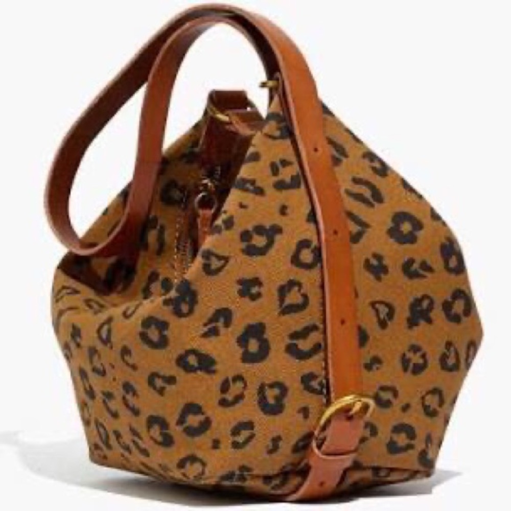Madewell Canvas Slingback Leopard Bag